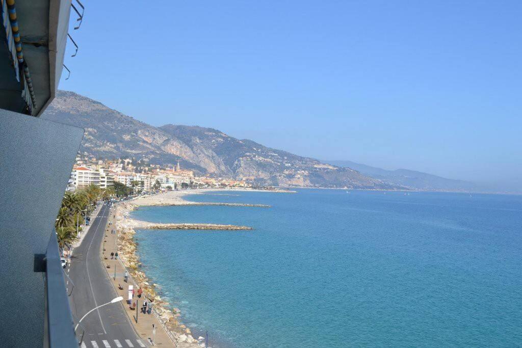 Menton Front Bord De Mer Cote D'Azur Florentina Sea View French Riviera Proche Monaco Montecarlo Superb Studio Exteriör bild