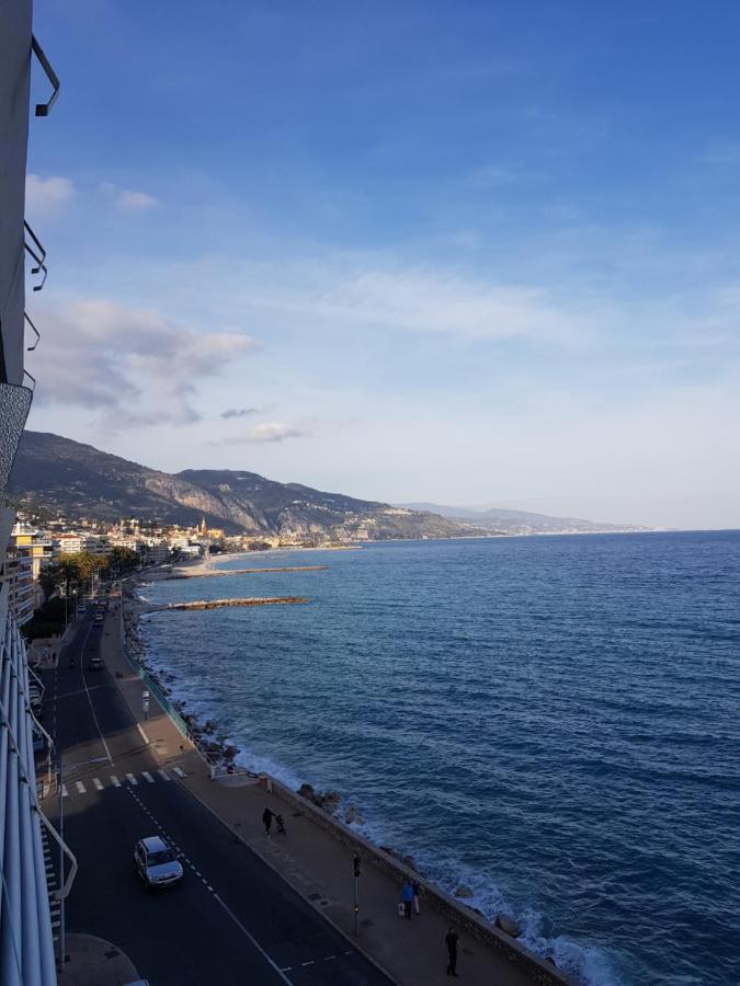 Menton Front Bord De Mer Cote D'Azur Florentina Sea View French Riviera Proche Monaco Montecarlo Superb Studio Exteriör bild