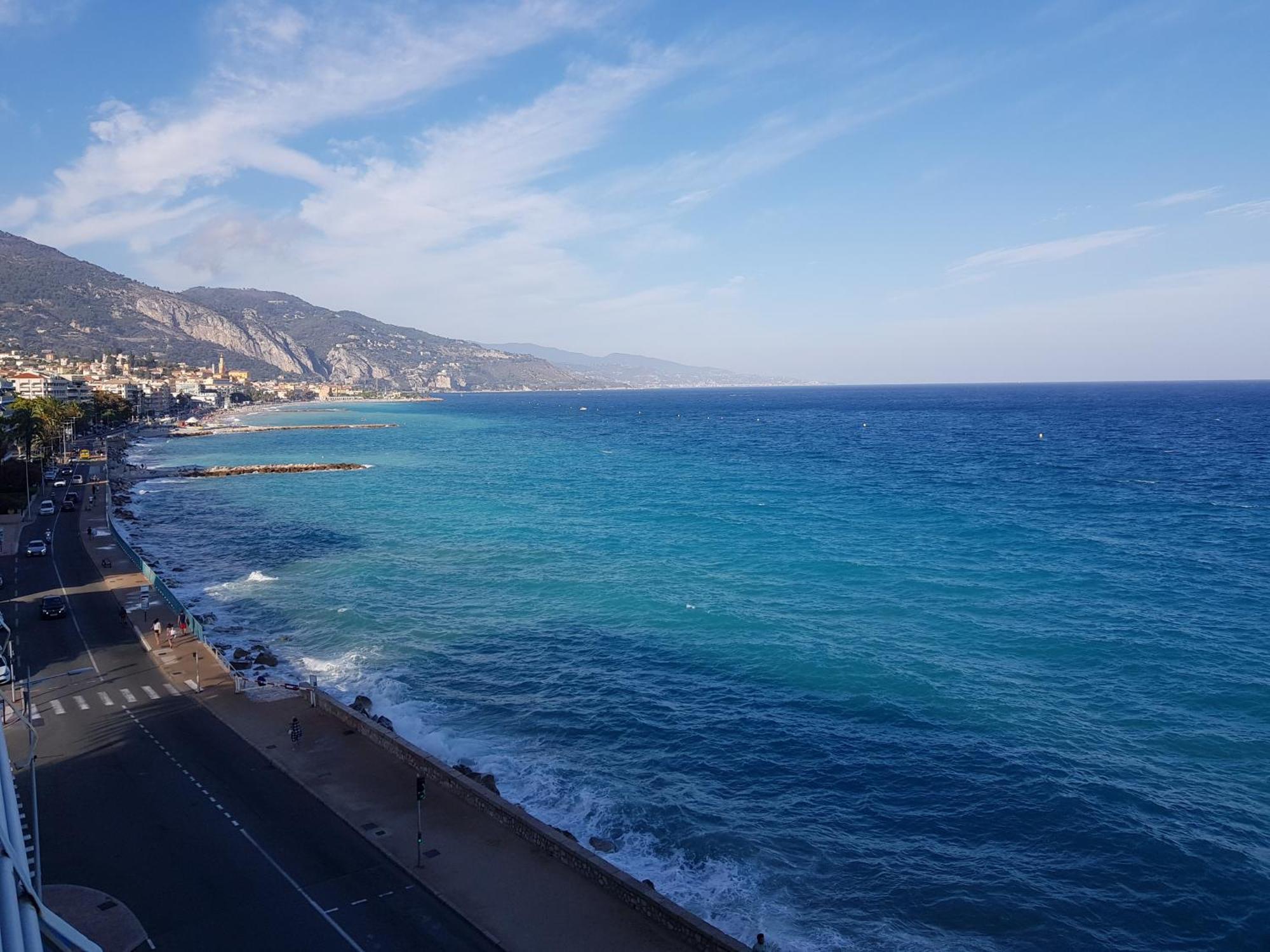 Menton Front Bord De Mer Cote D'Azur Florentina Sea View French Riviera Proche Monaco Montecarlo Superb Studio Exteriör bild